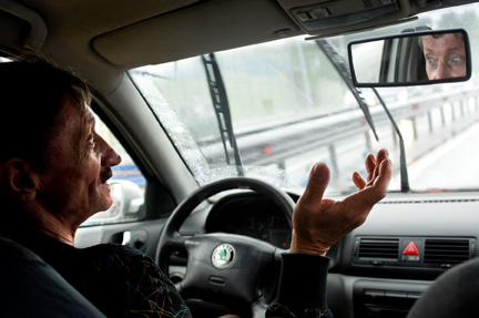 Our driver rescuing us form the airport.