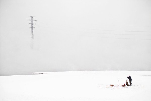 Ice Fishing, Angara River, Siberia, 2008